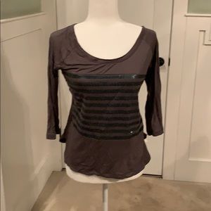 Nana Republic striped sequined 3/4 tee